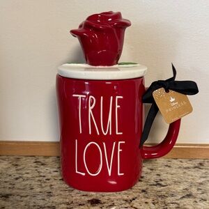 Rae Dunn Disney True Love Mug with Rose Lid